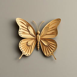 Create an image of a butterfly made from kraft paper