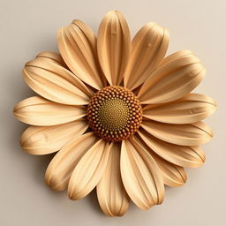 Create an image of a daisy made from kraft paper