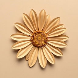 Create an image of a daisy made from kraft paper