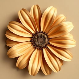 Create an image of a daisy made from kraft paper