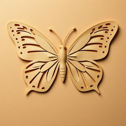 Create an image of a butterfly cut out of craft paper