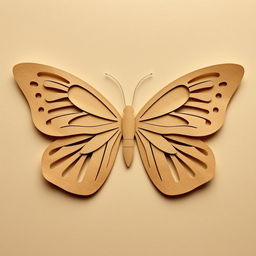 Create an image of a butterfly cut out of craft paper