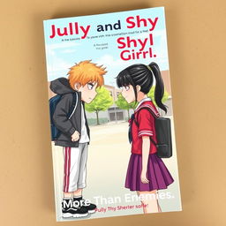 On the cover of the book, you can see a schoolyard where the main characters - a bully and a shy girl - are standing opposite each other, glaring with hatred