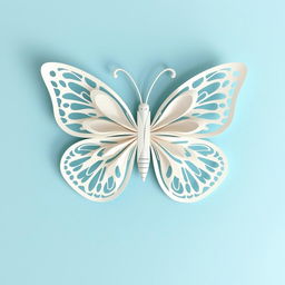 Create an image of a butterfly made out of paper