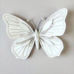 Create an image of a butterfly made out of paper