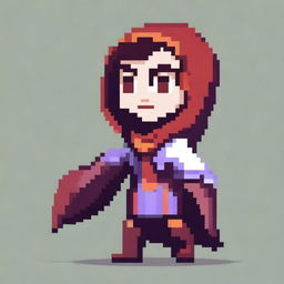 Create a pixel art image of the Dota 2 hero Hoodwink on a white background