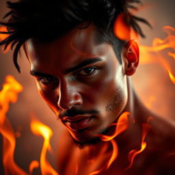 A visually captivating image showcasing a person or scene that evokes a sense of heat and intensity