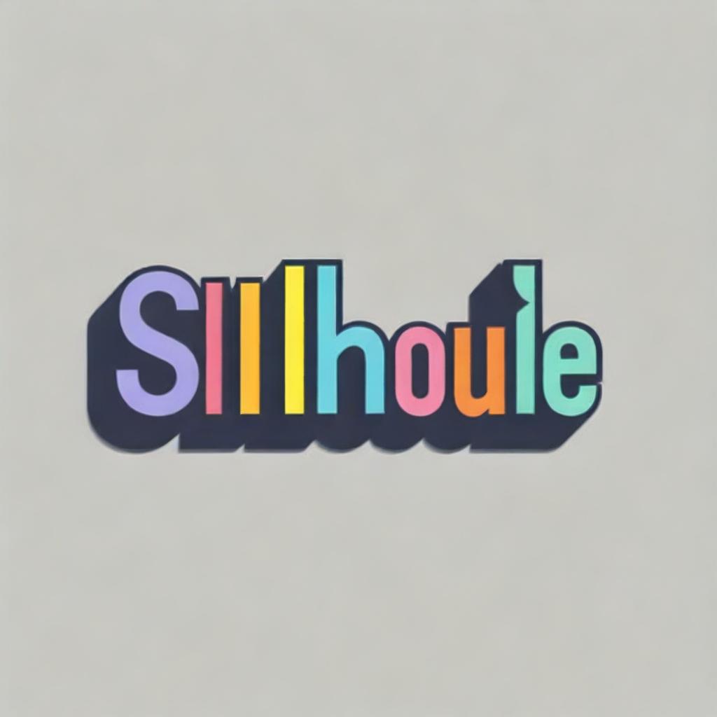 The word 'Silhouette' in a cool and unique font, glowing with neon colors, set against a solid gray background.