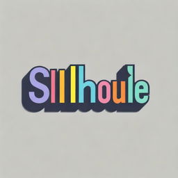 The word 'Silhouette' in a cool and unique font, glowing with neon colors, set against a solid gray background.