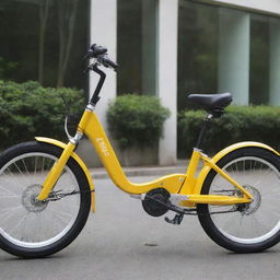 An electric bike commonly known as e-bike named 'Siquiride' showcasing forward-thinking design and modern technology.