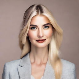 Create an image of Ivanka Lityński, focusing on her distinctive features and style