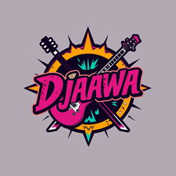 Create a logo for a pop punk band named 'Djawa'