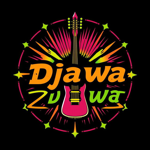 Create a logo for a pop punk band named 'Djawa'