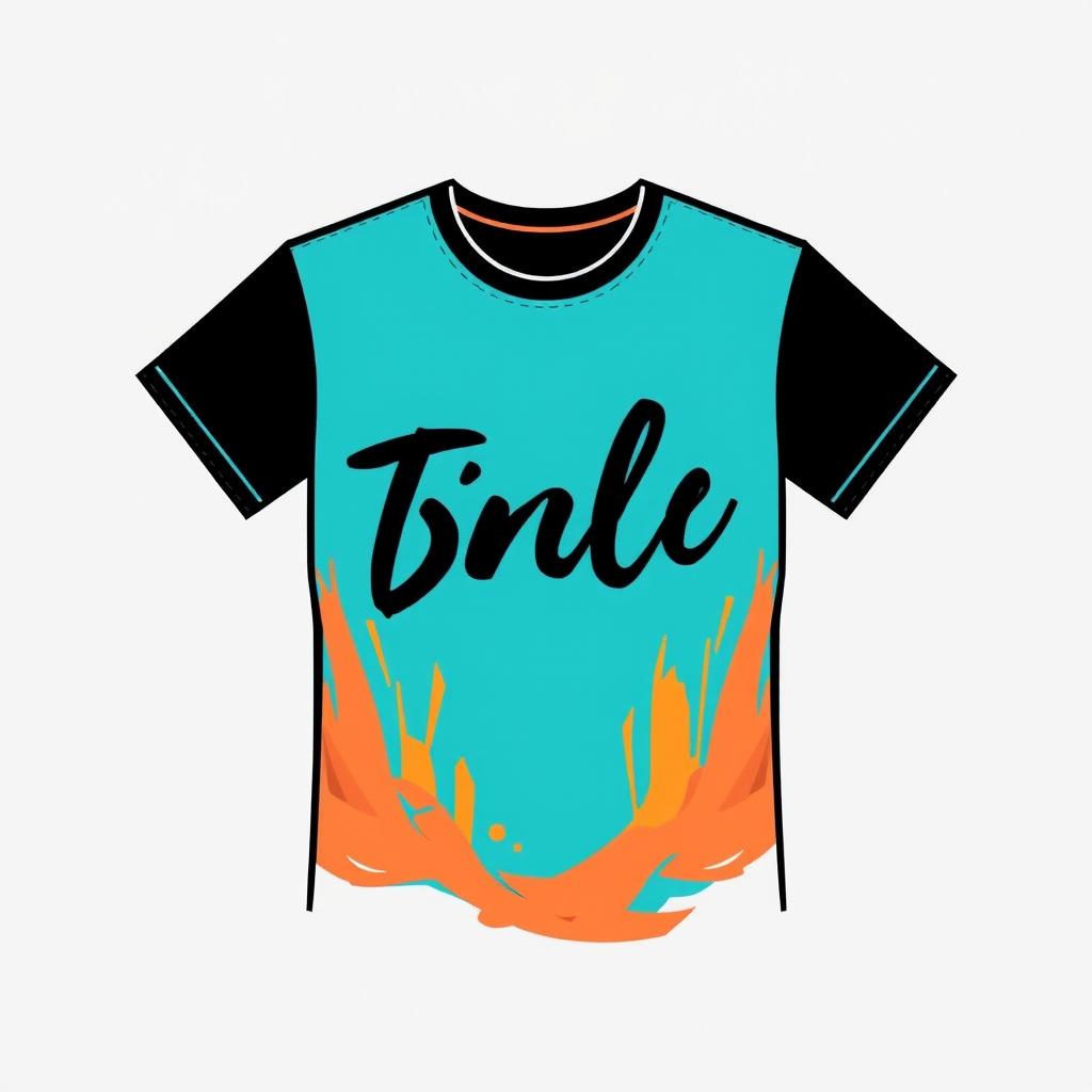 A stylish t-shirt design featuring a modern and trendy graphic