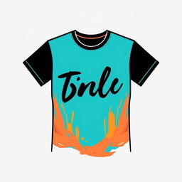 A stylish t-shirt design featuring a modern and trendy graphic