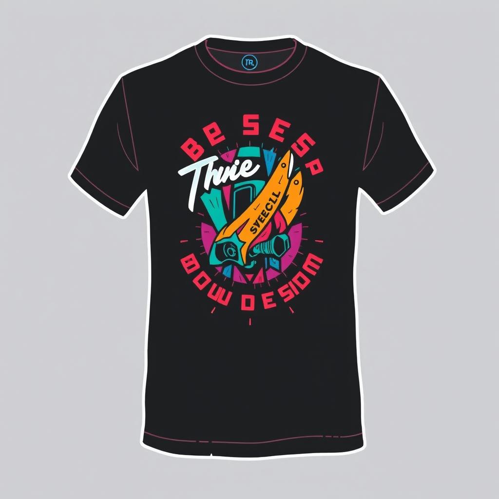 A stylish t-shirt design featuring a modern and trendy graphic