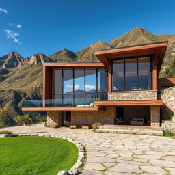 Diseñar una casa única con vistas impresionantes a las montañas del Perú