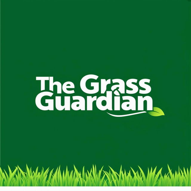 Design a professional logo for 'The Grass Guardian', a chemical lawn spray company, featuring elements of lush grass and guardianship, with a green color scheme and a bold, modern font