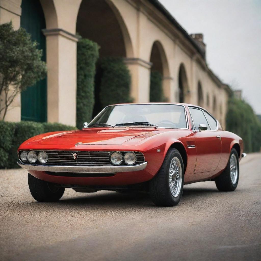 A unique sports car that integrates Lamborghini's aggressive design and raw power with the vintage rally charm and Italian elegance of a Lancia.