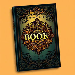 Create a captivating book cover with intricate designs and bold typography