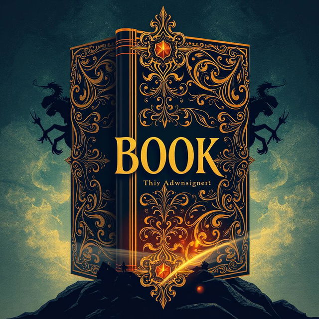 Create a captivating book cover with intricate designs and bold typography