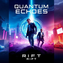 Create a movie poster for 'Quantum Echoes: Rift'