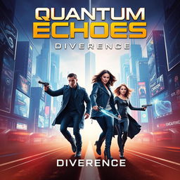 Design a movie poster for 'Quantum Echoes: Divergence'