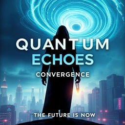 Create a movie poster for 'Quantum Echoes: Convergence'