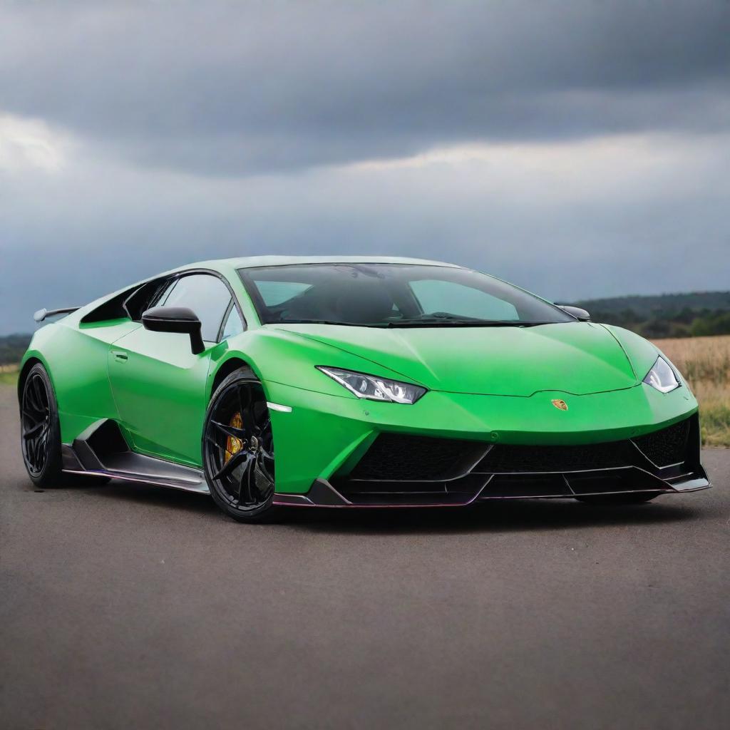 A dynamic fusion of Lamborghini's raw power and aggressive design with the high-performance, practical characteristics of a Nissan.