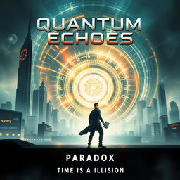 Design a movie poster for 'Quantum Echoes: Paradox'