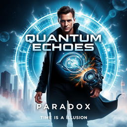 Design a movie poster for 'Quantum Echoes: Paradox'