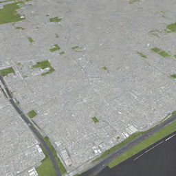 3D road map of Bonifacio Street in Tagum City, Philippines, featuring detailed city components, including buildings, roads, and landmarks.