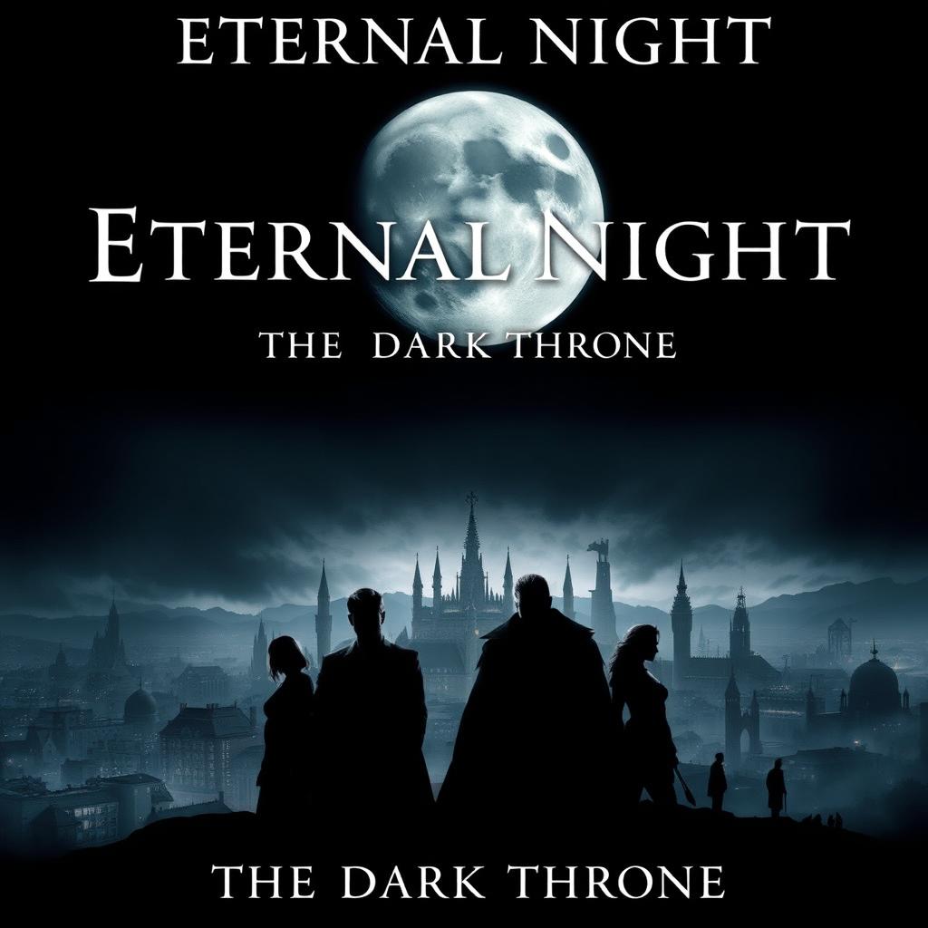 A dramatic movie poster for 'Eternal Night: The Dark Throne'