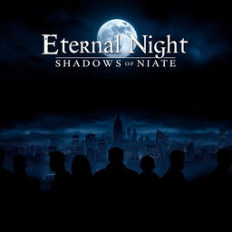 A dramatic movie poster for 'Eternal Night: Shadows of Fate'