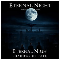 A dramatic movie poster for 'Eternal Night: Shadows of Fate'