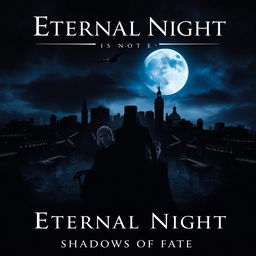 A dramatic movie poster for 'Eternal Night: Shadows of Fate'