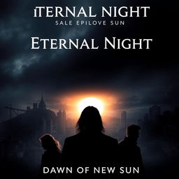 A dramatic movie poster for 'Eternal Night: Dawn of New Sun'