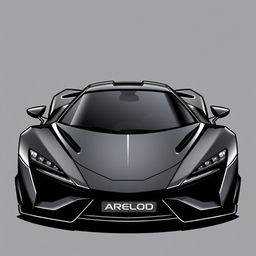 Create an image of a sleek black supercar with aggressive lines