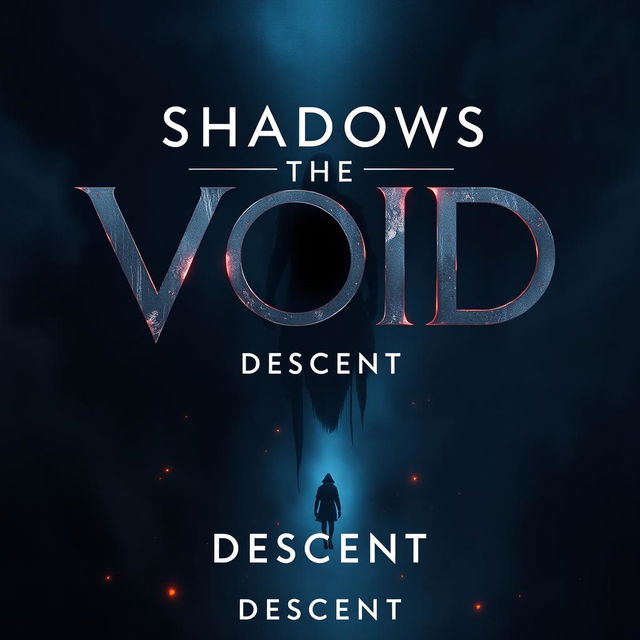 A modern cinematic movie poster for 'Shadows of The Void: Descent'