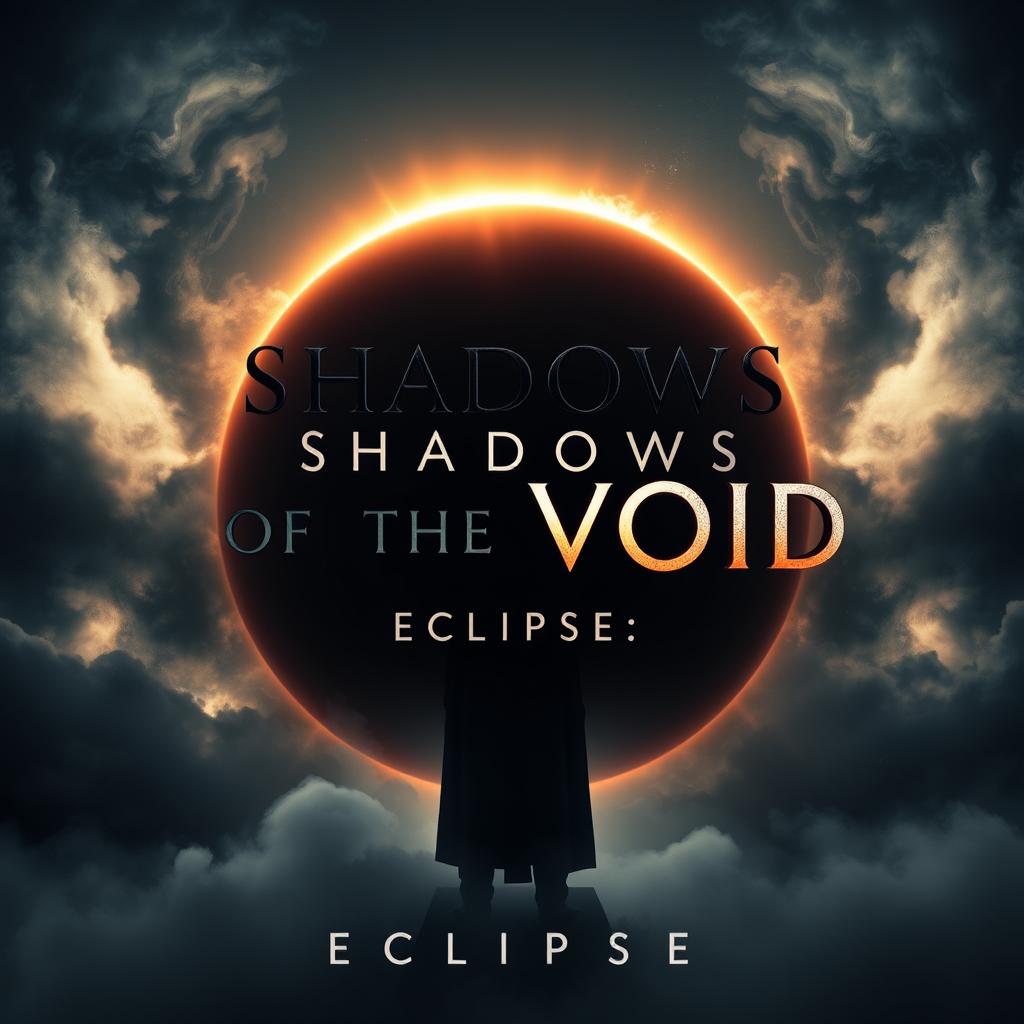 A modern cinematic movie poster for 'Shadows of The Void: Eclipse'