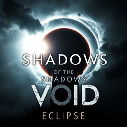 A modern cinematic movie poster for 'Shadows of The Void: Eclipse'