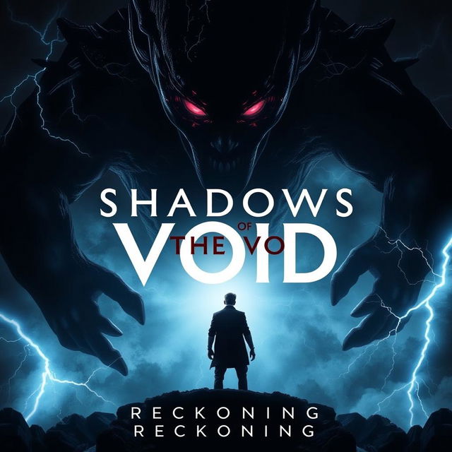 A modern cinematic movie poster for 'Shadows of The Void: Reckoning'