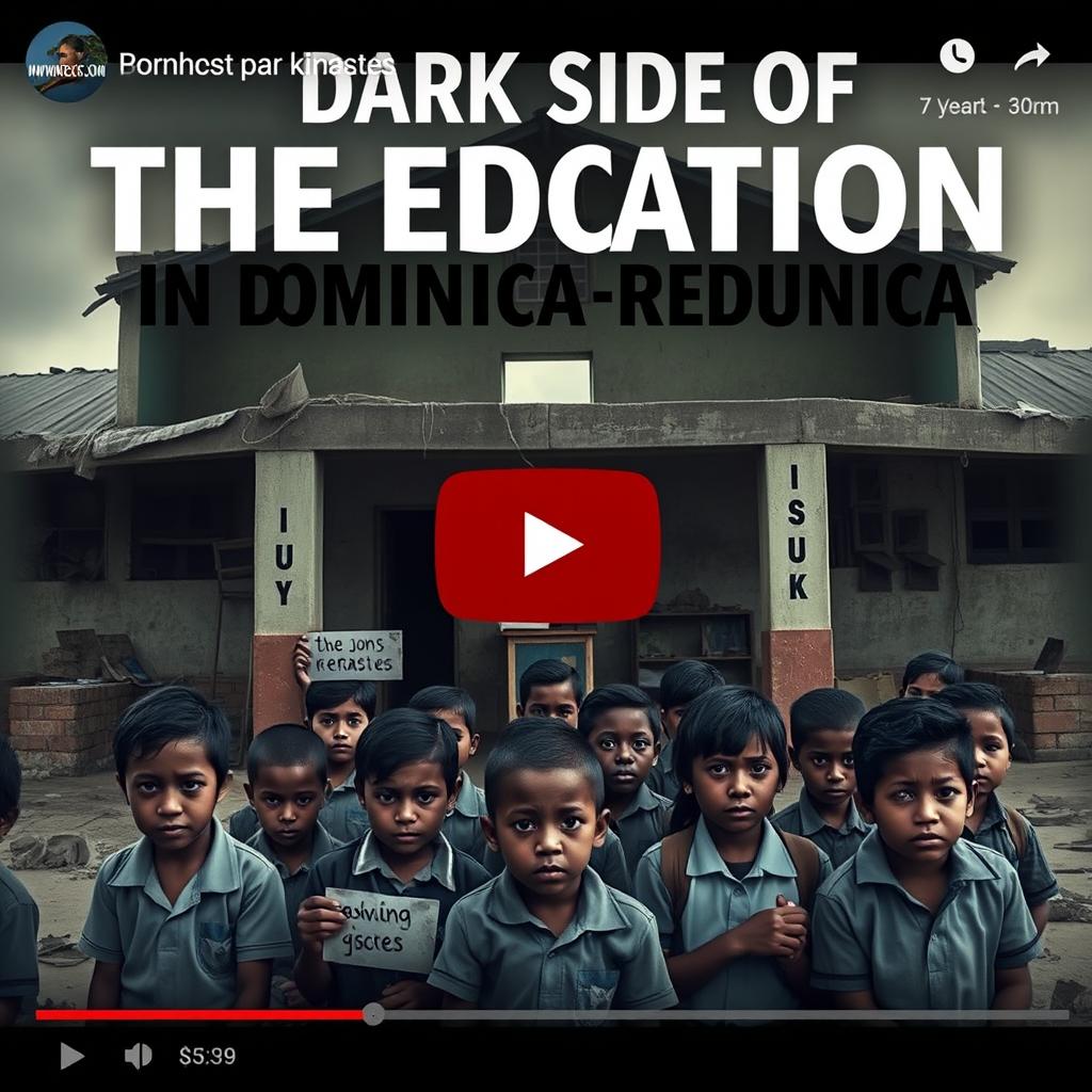 A YouTube thumbnail depicting the dark side of education in the Dominican Republic