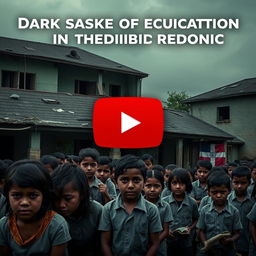 A YouTube thumbnail depicting the dark side of education in the Dominican Republic