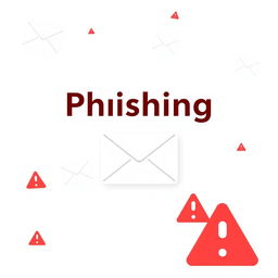 Design a cover page that visually represents email phishing