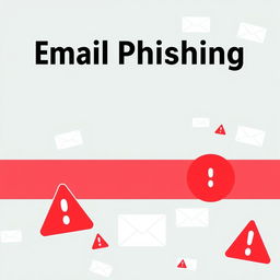 Design a cover page that visually represents email phishing