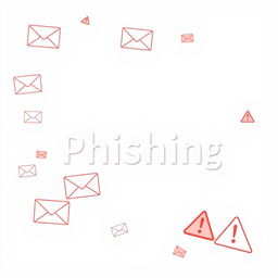 Design a cover page that visually represents email phishing