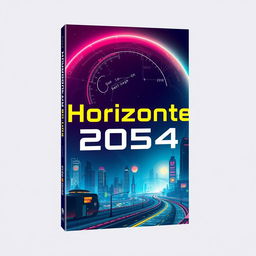 Crie uma capa de livro com o nome 'Horizonte 2054'