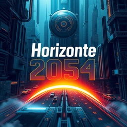 Crie uma capa de livro com o nome 'Horizonte 2054'