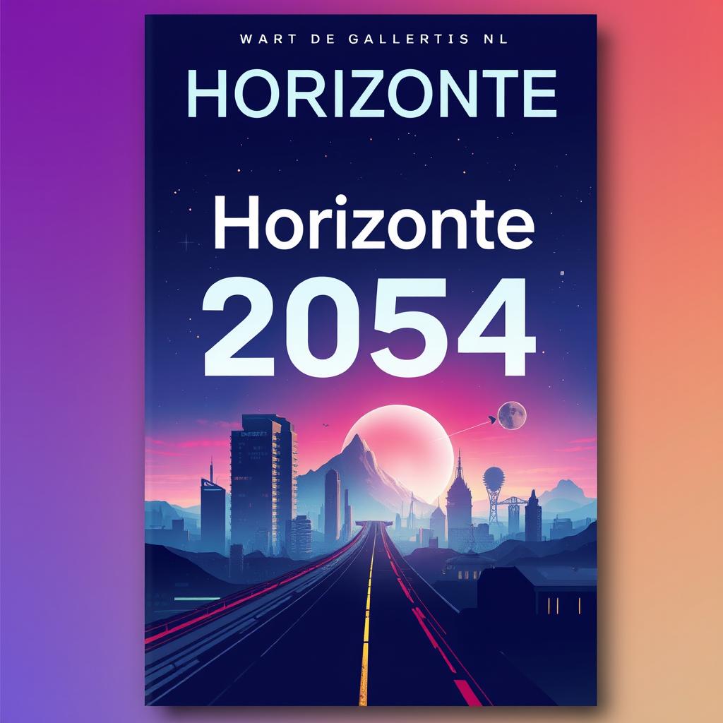 Crie uma capa de livro com o nome 'Horizonte 2054'